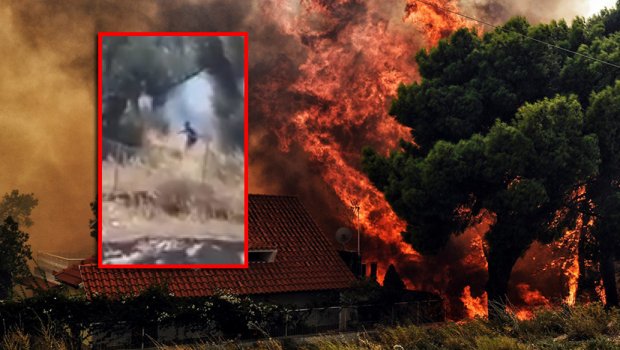 Снимка на турист покажува дека пожарот во Грција е подметнат