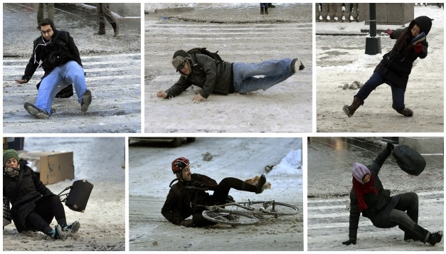 Пет трикови кои ве штитат од паѓање при одење по мраз
