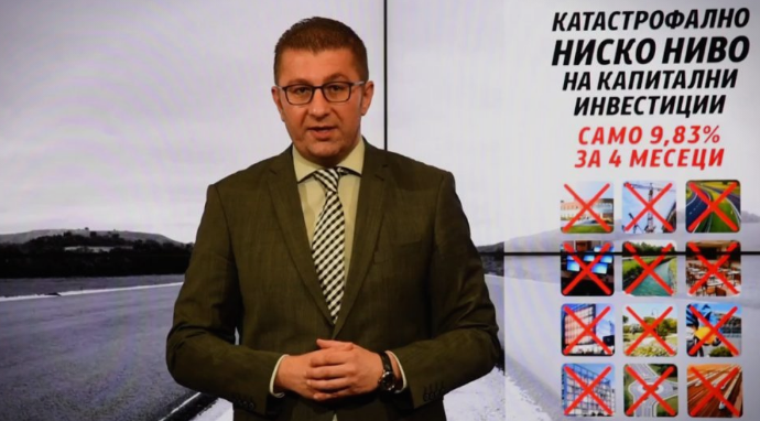 Мицкоски: Додека Заев сее магла со метлата, капиталните инвестиции се фијаско (ВИДЕО)