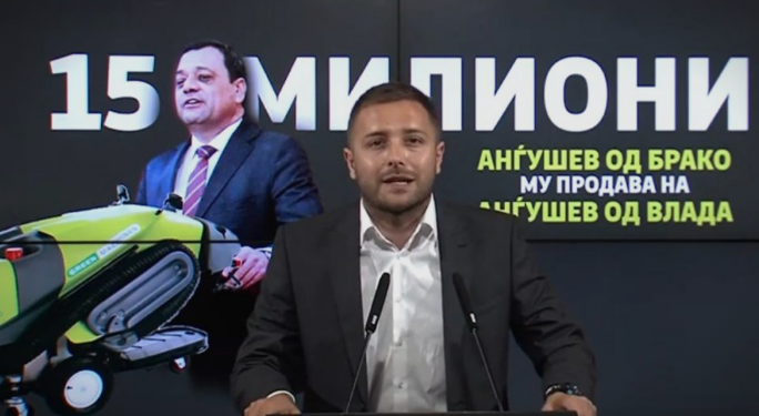 Арсовски: Бизнисот на фирмите на вицепремиерот на владата на СДСМ, Кочо Анѓушев цвета и тоа со народни пари