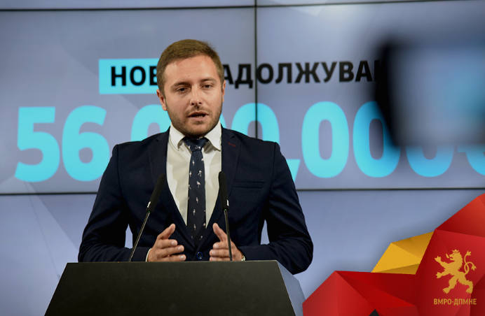 Арсовски обвини: Заев и Ангеловска утре ќе ја задолжат Македонија за 53.6 милиони евра