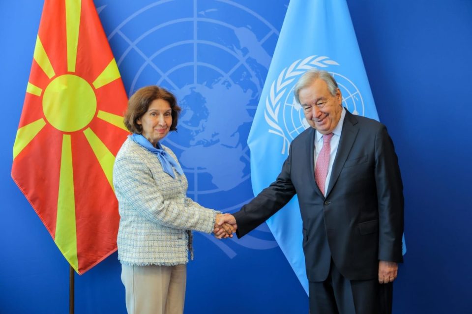 Сиљановска-Давкова: Гутереш со целосна поддршка, на Калас и’ укажав на двојните стандарди на ЕУ