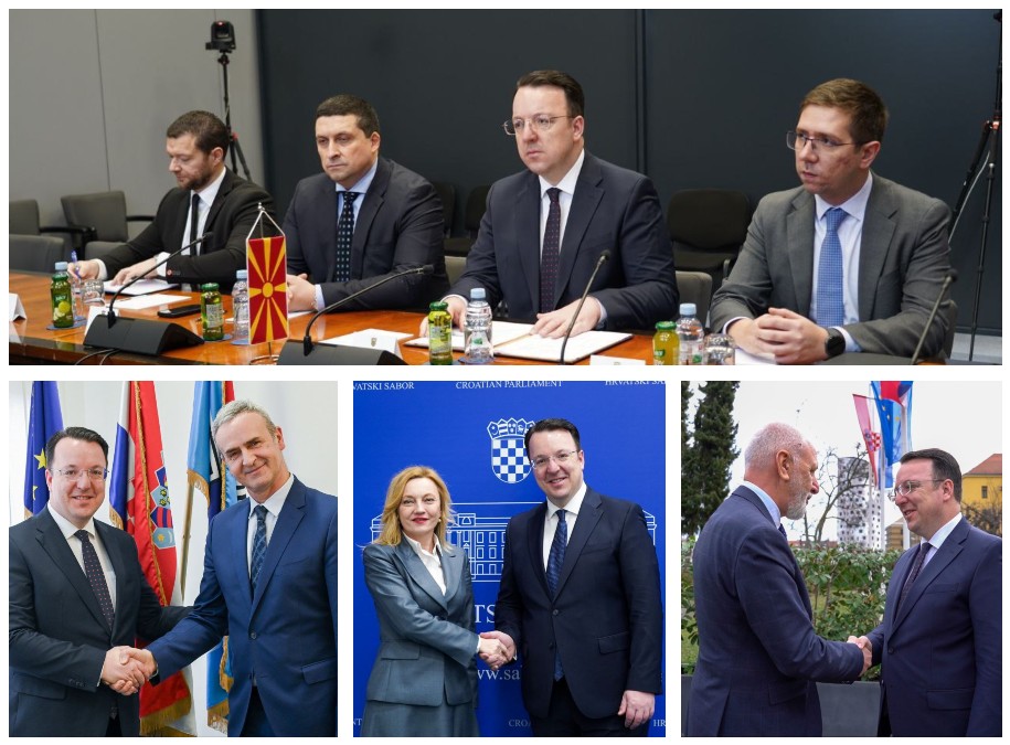 Николоски во Загреб оствари бројни политички средби, Македонија и Хрватска се пример за регионална соработка